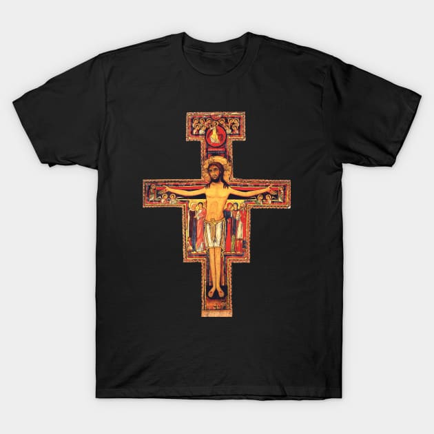 San Damiano Cross St. Francis of Assisi T-Shirt by Beltschazar